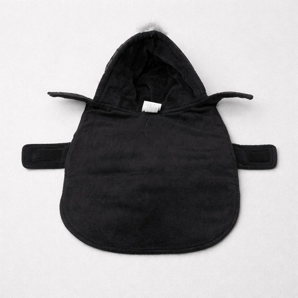 Black Top Paw Dog Puffer Coat Fleece Lined Size Md Skull/ Crossbones Mohawk Fur